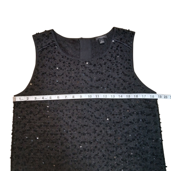 Ann Taylor Black Sequin Top - Picture 3 of 6